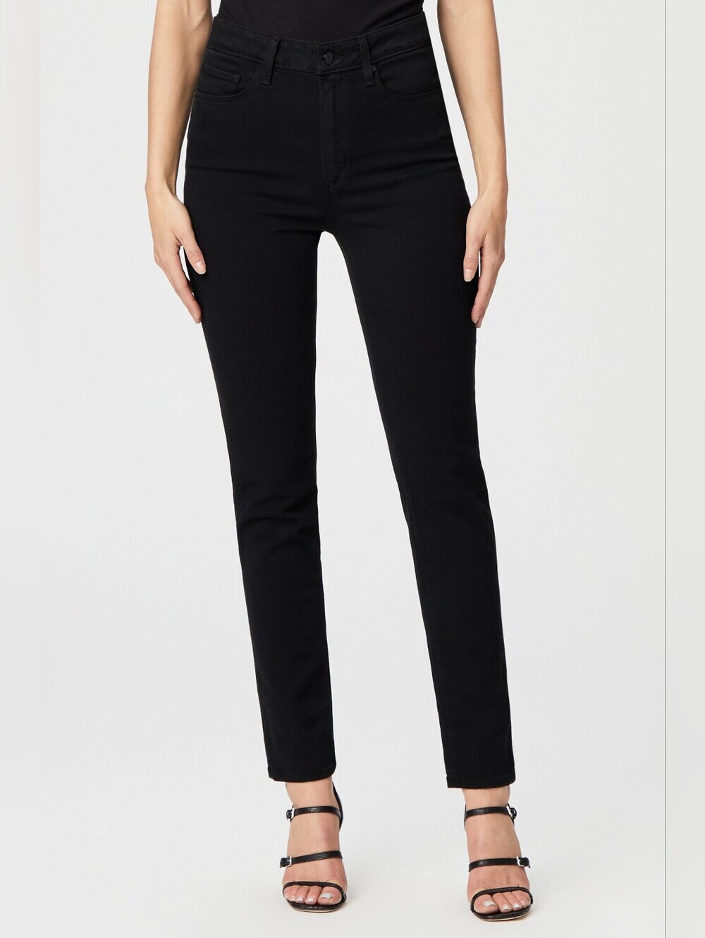 PAIGE Gemma Skinny Jean, Color Black Shadow Size 25 - Picture 2 of 15